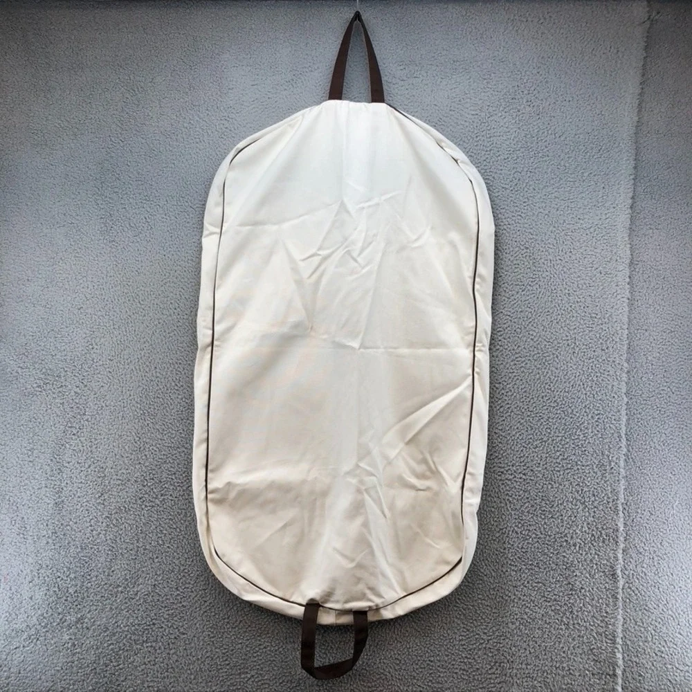 Hermes Canvas Garment Bag Medium White Foldable Zipper Travel Storage 42x24